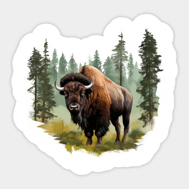 American Bison Sticker by zooleisurelife